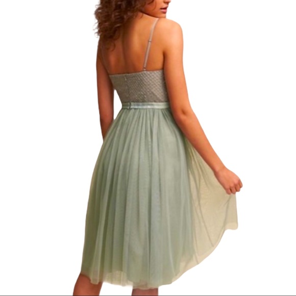 Needle & Thread x BHLDN Coppelia 2 / XS Pink Silver Beaded Bodice Tulle-Skirt - Picture 8 of 10